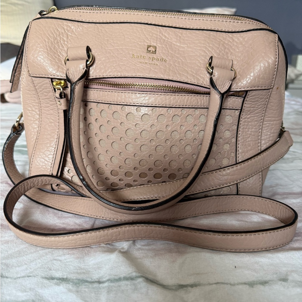 Kate Spade Blush-pink Satchel with Versatile Design